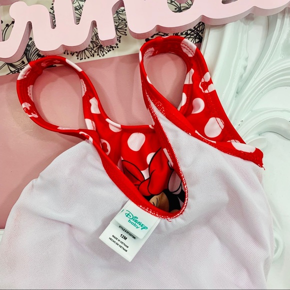 Disney / Tutu Minnie Mouse Red One Piece Swimsuit - Picture 5 of 8